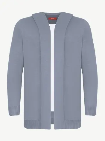 Кардиган с капюшоном из мягкой шерсти