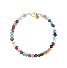 Колье Cat Eye из бусин камня