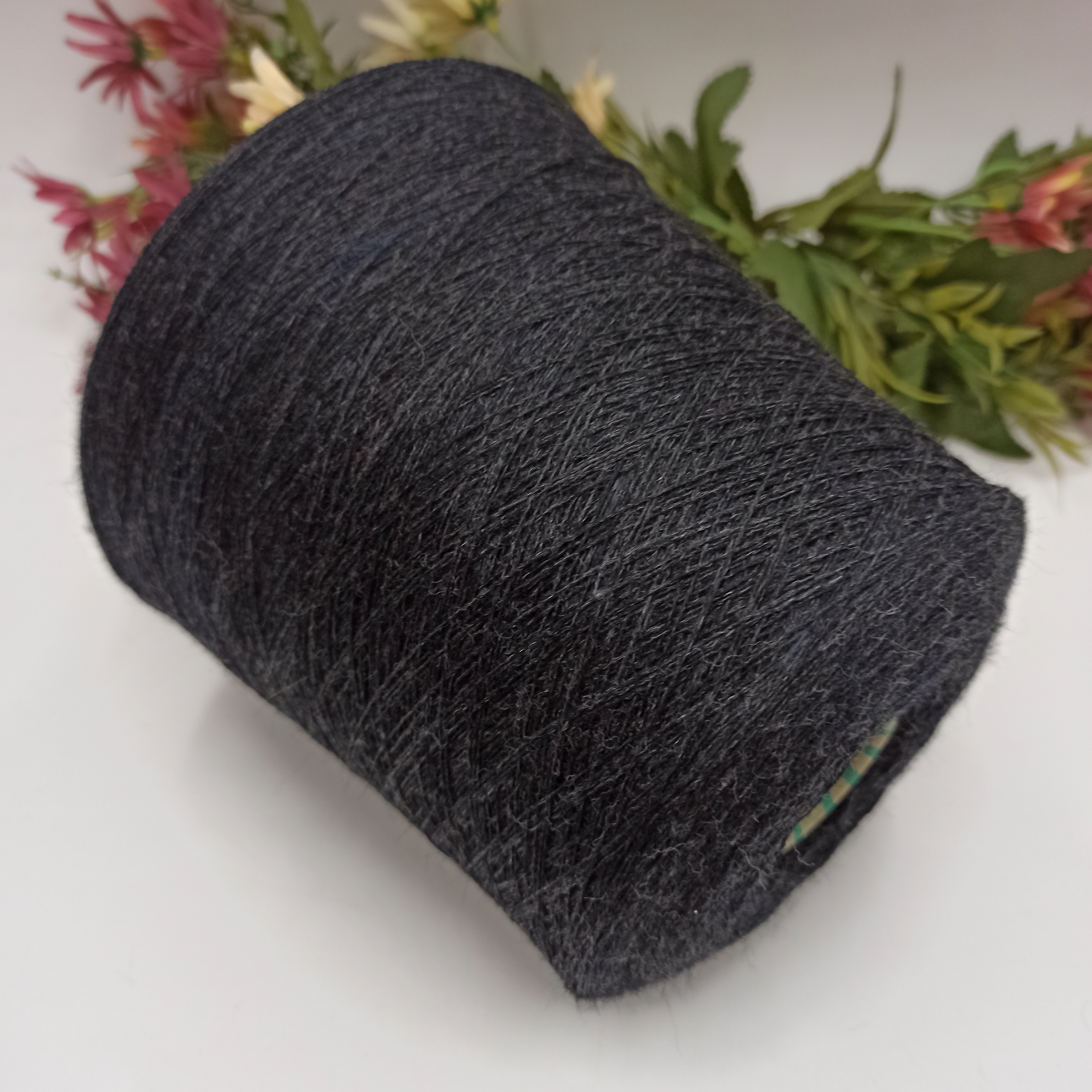 100% шерсть Transilana British wool - Черный c проседью 1400м/100гр Black 819/2016