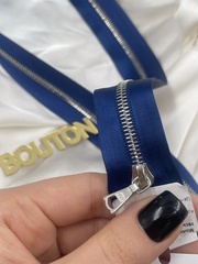 Молния Riri на атласной тесьме, серебристая , 4мм цвет 9603