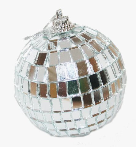 Серебряный дискошар 6 см