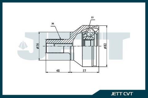 ШРУС внешний JETT V43-8203