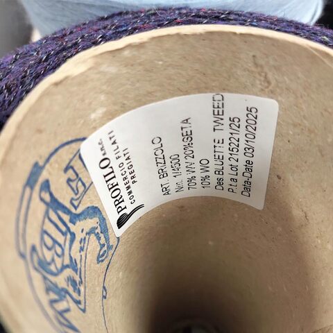 Твид с шелком PROFILO BRIZZOLO 450 чернильно-синий