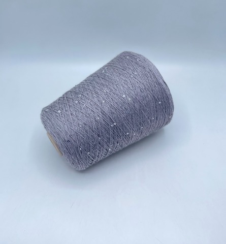 Suedwoolle, Victoria paillettes, 420м/100гр. 97% Меринос,3% Полиэстер(пайетка) , цвет-Серый меланж(349), 37051