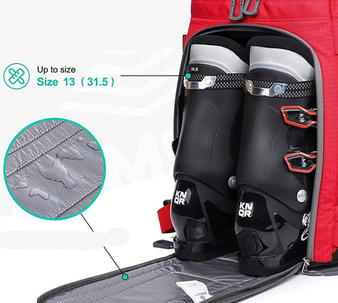 Картинка рюкзак для ботинок Nevo Rhino 9066-SY Red - 5