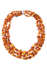 колье из натурального янтаря