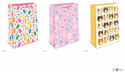 Пакет подарочный XS вертикальный, МИКС, 11,4*14,3*16,4 см (Д*В*Ш), 1 шт.