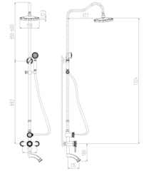 Смеситель Lemark Jasmine LM6662B для ванны и душа
