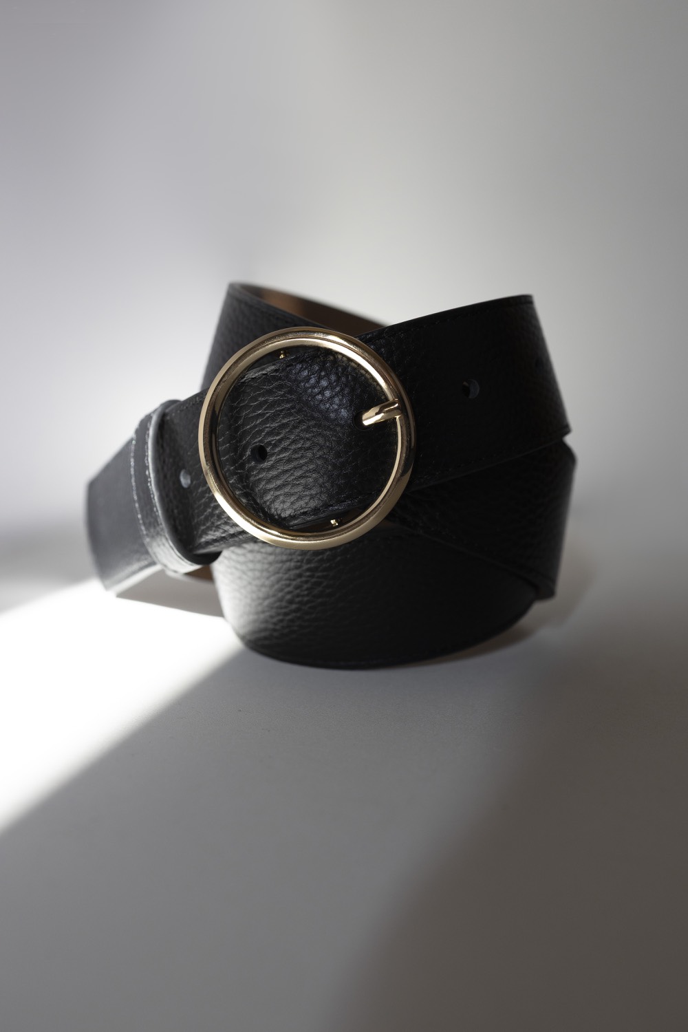 Ремень из фактурной кожи, 35 мм, черный