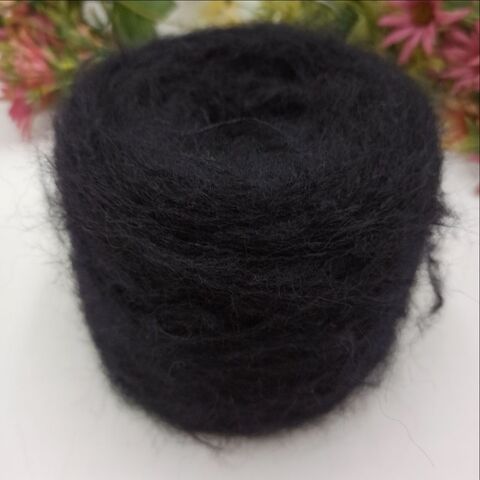 Бобинная пряжа мохер Wig от Millefili S.p.A 360м/100гр Черный 126гр