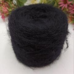 Бобинная пряжа мохер Wig от Millefili S.p.A 360м/100гр Черный 126гр