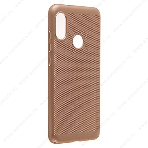 Накладка пластиковая перфорированная для Xiaomi Mi A2 Lite золото