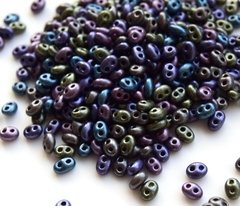 Бисер Twin Микс №21 зелено-фиолетовый