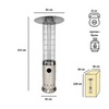 Уличный газовый обогреватель Aesto A-07T, нержавеющая сталь