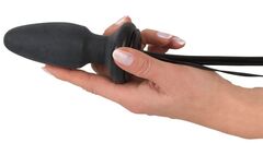 Черный анальный вибростимулятор с расширением Fanny Hills Butt Plug - 