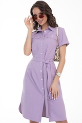 Платье-рубашка Сидни (лаванда) Diolche