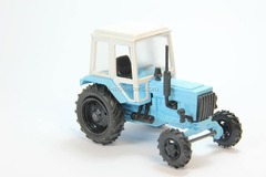 Tractor MTZ-82 Belarus light-blue white plastic Agat Mossar Tantal 1:43