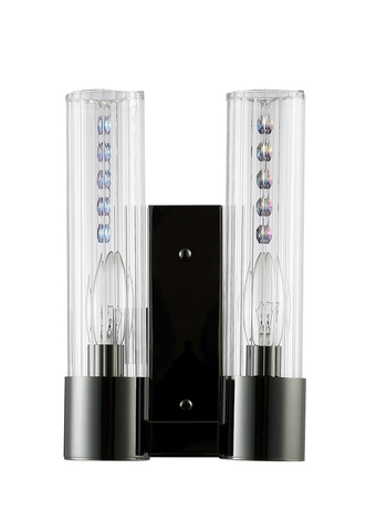 Настенный светильник Crystal Lux OTONO AP2 BLACK CHROMIUM/TRANSPARENTE