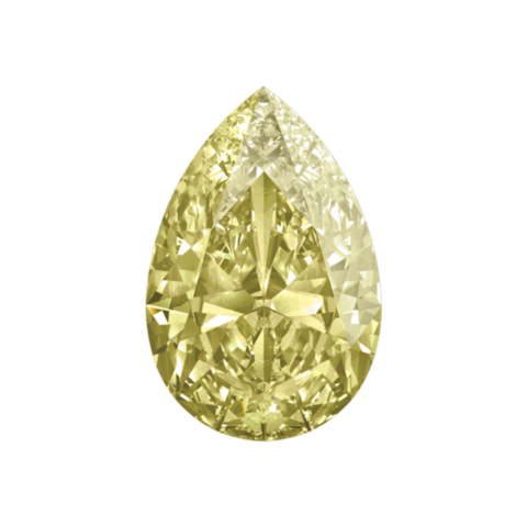 Бриллиант Fancy Light Yellow VS2 Груша 0,57 карат 7,73 х 4,35 мм