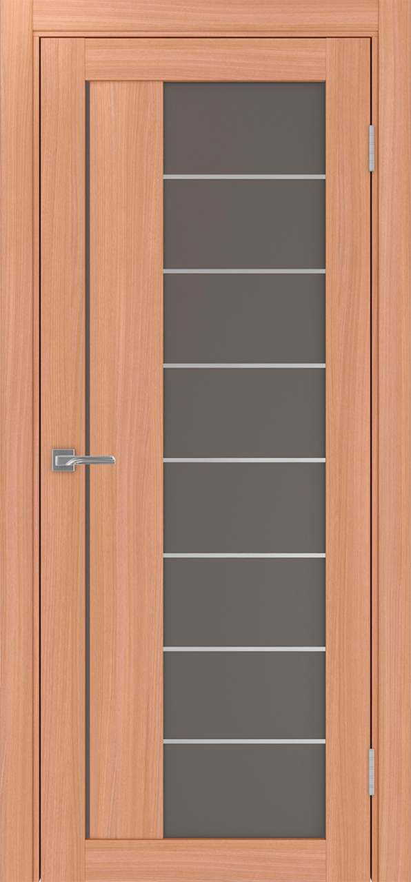 Дверь межкомнатная Оптима Порте Турин 524.22 АСС молдинг SC, цвет темный ясень, экошпон, стекло бронза