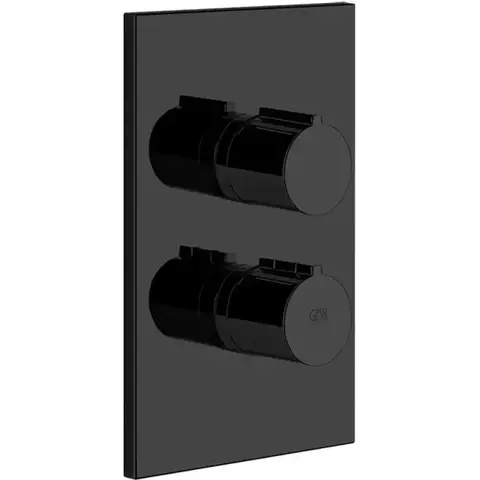 Gessi 38794#299 Gessi Emporio Via manzoni Внешние части для термостатического смесителя на 2 позиции, цвет: Black XL