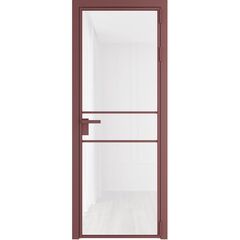 Алюминиевая дверь 2AG красный антрацит остеклённая