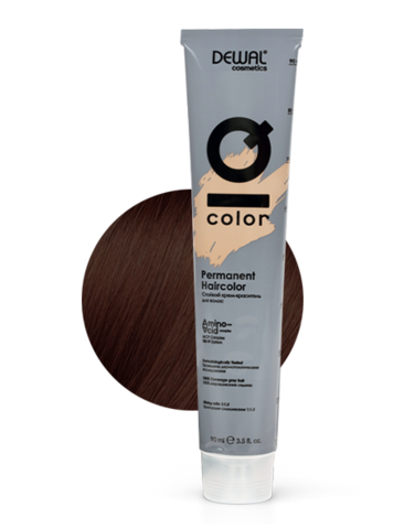 Краситель перманентный 5.18 Light ash brown brunette IQ COLOR DEWAL Cosmetics, 90 мл