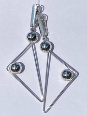 Тригон (серьги из серебра)