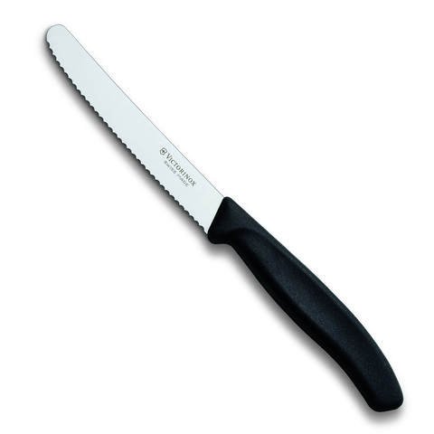 Нож Victorinox с волнистым лезвием, чёрный (6.7833) - Wenger-Victorinox.Ru