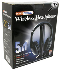 Наушники беспроводные 5 в 1 с FM приемником Wireless Headphone