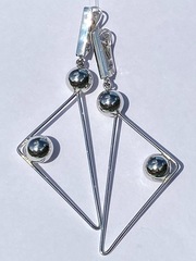Тригон (серьги из серебра)