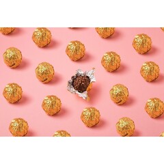 Фольга для конфет 10*10см 100шт., золотая