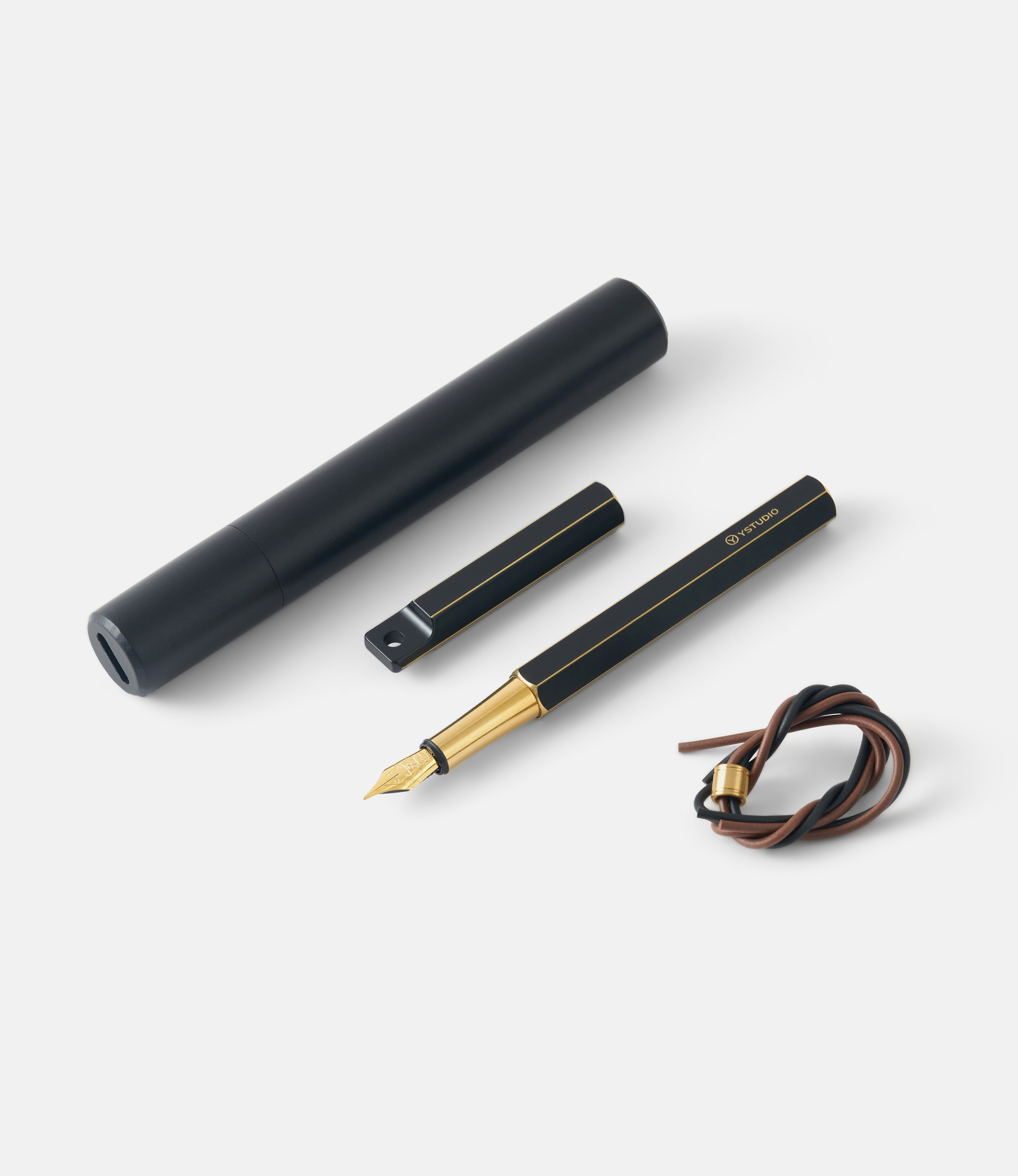 Ystudio Portable Fountain Pen Black — портативная перьевая ручка