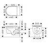 Hansgrohe 60207450 EluPura Original S Унитаз подвесной 540х360, безободковый, с сиденьем, белый