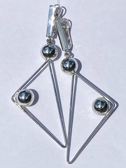 Тригон (серьги из серебра)