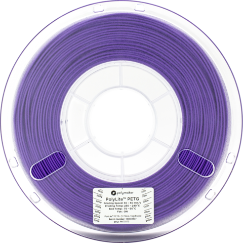 Пластик для 3D-принтера PolyMaker PolyLite PETG, 1.75 мм, 1 кг, Фиолетовый