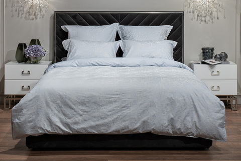 Постельное белье 1.5 спальное Garda Decor Илария сатин голубое