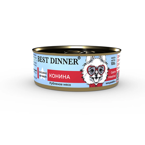 Влажный корм Best Dinner Vet Profi GastroIntestinal Конина 100г для собак с 6мес.с чувств.пищ-ем