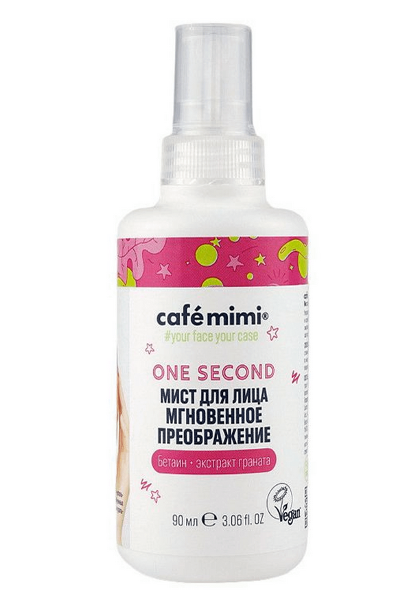 Cafe mimi ONE SECOND Мист для лица Мгновенное преображение, 90мл