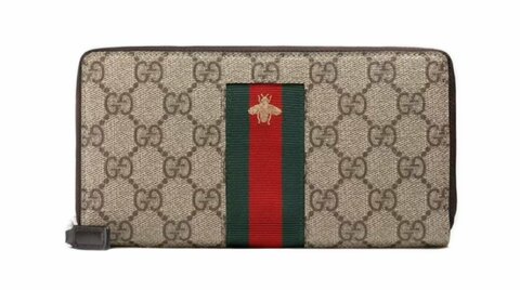 Кошелек на молнии Gucci GG из холщовой ткани Supreme