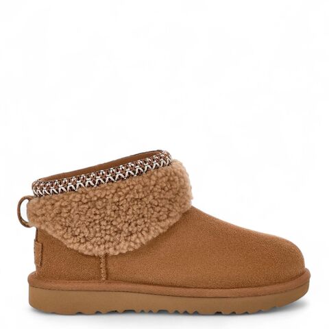 Ugg Classic Ultra Mini Maxi Curly Boot - Chestnut