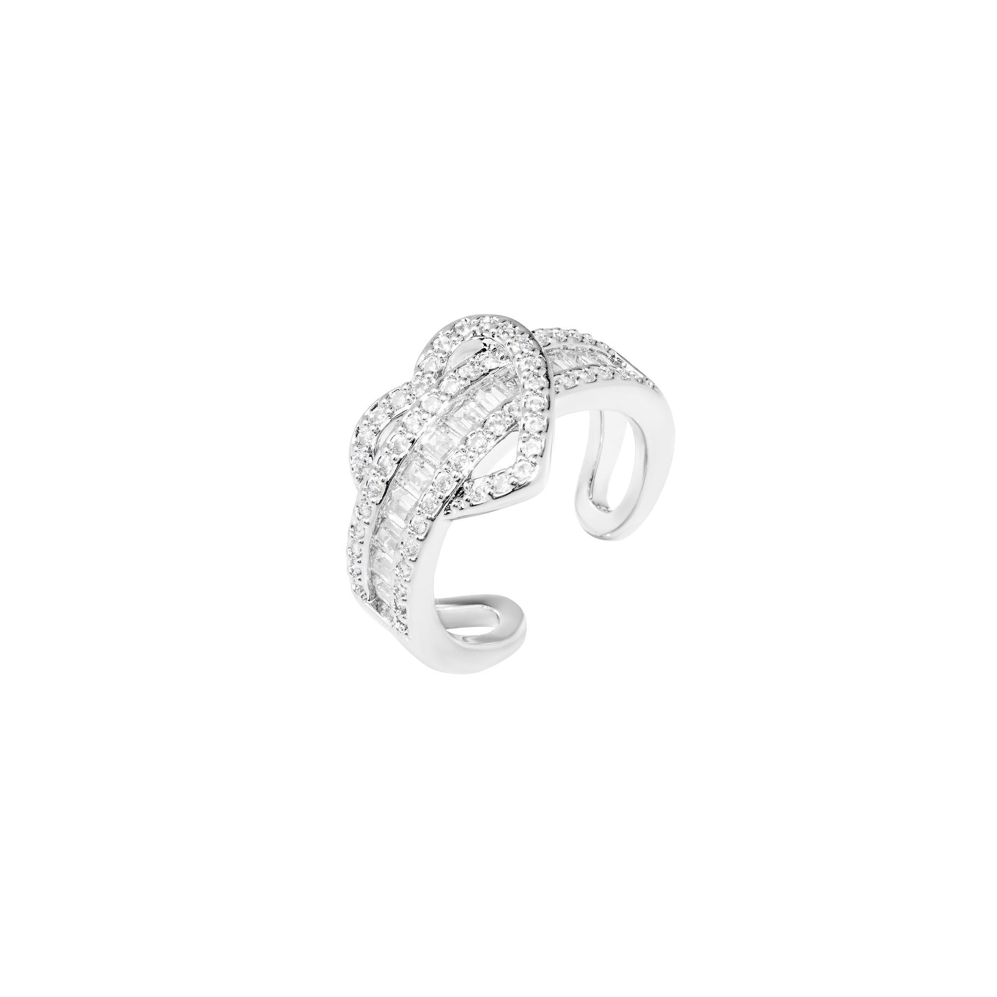 

Кафф Baguette Heart Cuff - Silver