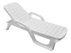 Лежак Прованс арт.3730-МТ001, пластик (белый)