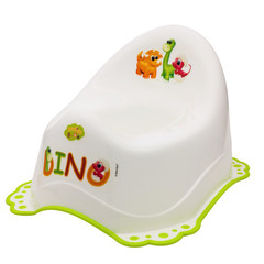 Горшок  c антискользящим покрытием Dino (белый)