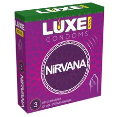Презервативы с увеличенным количеством смазки LUXE Royal Nirvana - 3 шт. - 