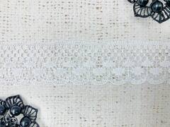 Кружево-трикотаж, ш. 3,2 см, белый