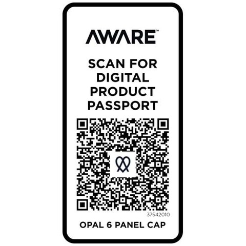 Opal с 6 панелями Aware™ кепка из переработанных материалов