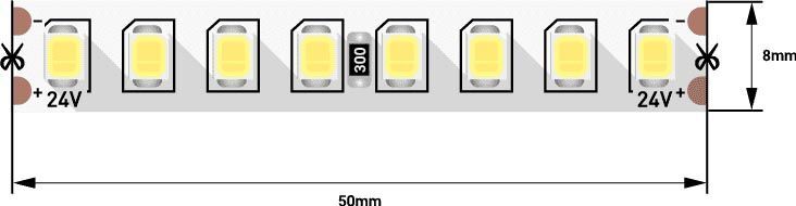 Светодиодная лента SWG 14,4W/m 160LED/m 2835SMD холодный белый 5M 003606
