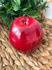 Яблоко зеленое, розовое, бордовое, реалистичное, 8,5 см, муляж, пенопласт, цвет микс, набор 3 шт.