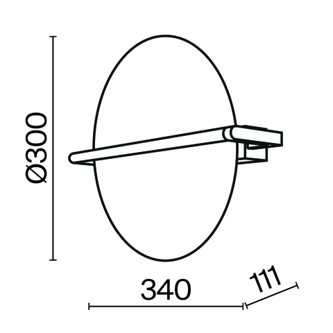 Настенный светодиодный светильник Maytoni Mira MOD279WL-L14G3K
